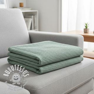 Tissu nid d’abeille dark green