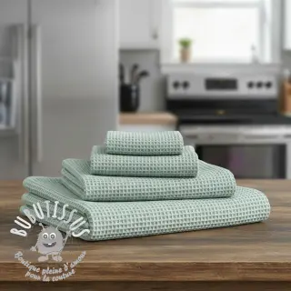Tissu nid d’abeille green