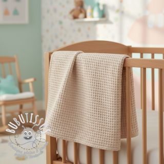 Tissu nid d’abeille light beige