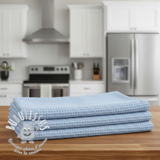 Tissu nid d’abeille light blue