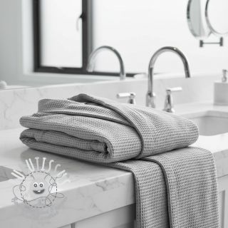 Tissu nid d’abeille light grey