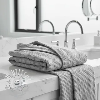 Tissu nid d’abeille light grey