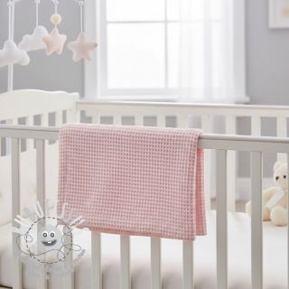 Tissu nid d’abeille light rose