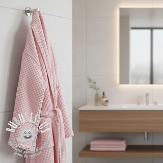 Tissu nid d’abeille light rose