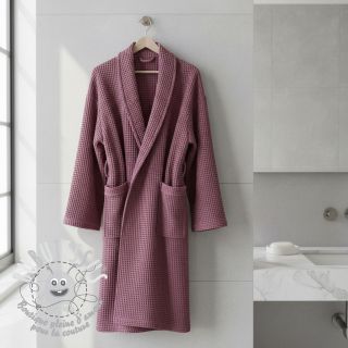 Tissu nid d’abeille mauve