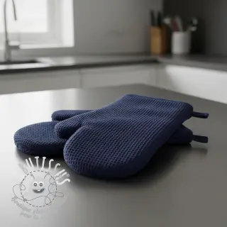 Tissu nid d’abeille navy