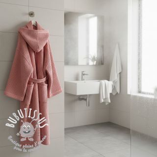 Tissu nid d’abeille rose