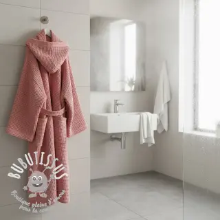 Tissu nid d’abeille rose