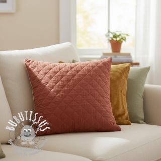 Tissu double gaze/mousseline QUILT rouge