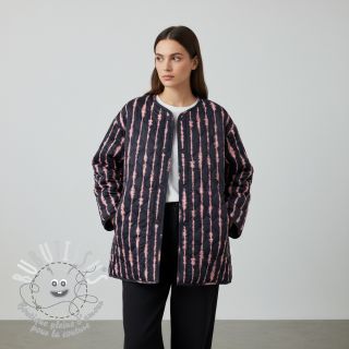 Tissu matelassé VELVET Stripes navy