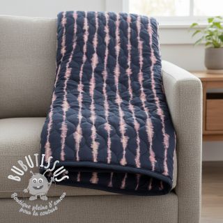 Tissu matelassé VELVET Stripes navy