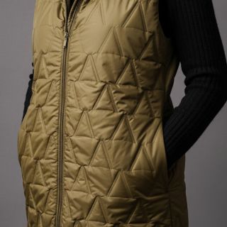 Tissu matelassé Triangle olive