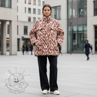 Tissu matelassé Blurry Ikat brown