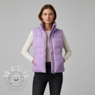 Tissu matelassé Graphic square lilac apricot