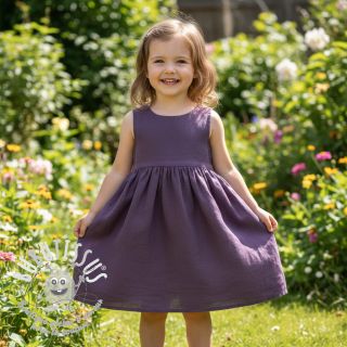 Lin lavé 170 g aubergine