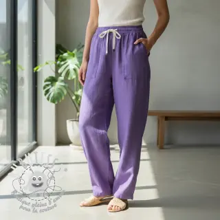 Lin lavé purple