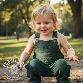 Lin lavé shady green