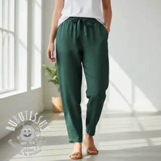 Lin lavé shady green