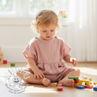 Lin lavé light salmon