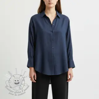 Lin lavé indigo