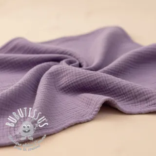 Tissu double gaze/mousseline dark lilac