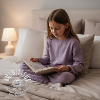 Tissu double gaze/mousseline dark lilac