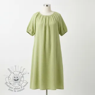 Tissu double gaze/mousseline soft green