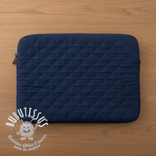 Tissu double gaze/mousseline QUILT navy