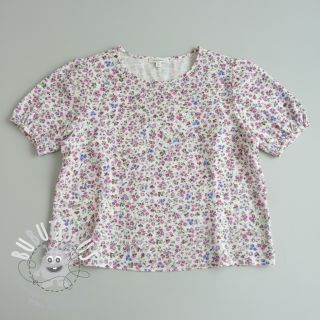 Tissu double gaze/mousseline Flower Michaela off white digital print