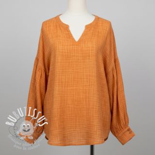 Tissu double gaze/mousseline Vintage orange