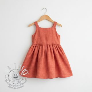 Tissu double gaze/mousseline Vintage red