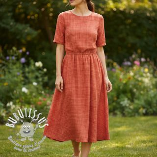 Tissu double gaze/mousseline Vintage red