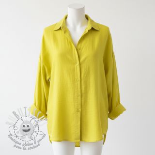 Tissu double gaze/mousseline Vintage neon yellow