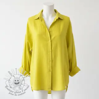 Tissu double gaze/mousseline Vintage neon yellow