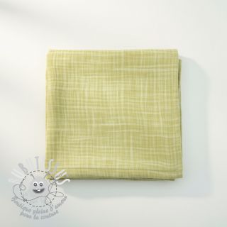 Tissu double gaze/mousseline Vintage lime