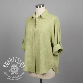 Tissu double gaze/mousseline Vintage lime
