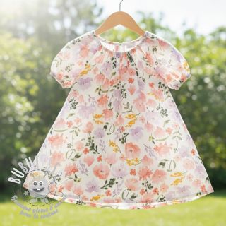 Tissu double gaze/mousseline Big summer flowers digital print