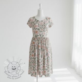 Tissu double gaze/mousseline Bunches of flowers digital print