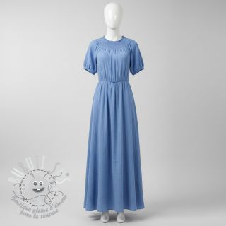 Tissu double gaze/mousseline royal blue