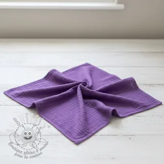 Tissu double gaze/mousseline violet