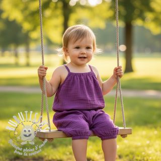 Tissu double gaze/mousseline cyclaam