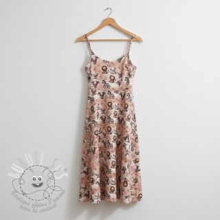 Tissu double gaze/mousseline Safari buddys design C digital print