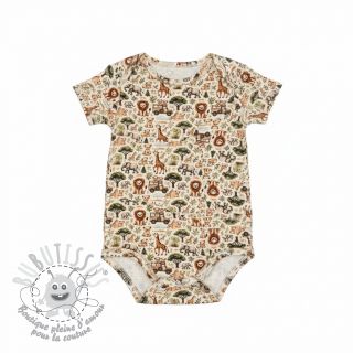 Tissu double gaze/mousseline Safari buddys design E digital print