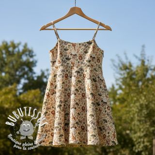 Tissu double gaze/mousseline Safari buddys design E digital print