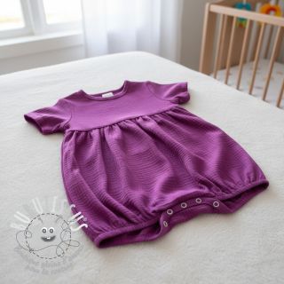 Tissu double gaze/mousseline cyclaam ORGANIC