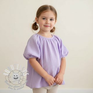 Tissu double gaze/mousseline bright violet ORGANIC