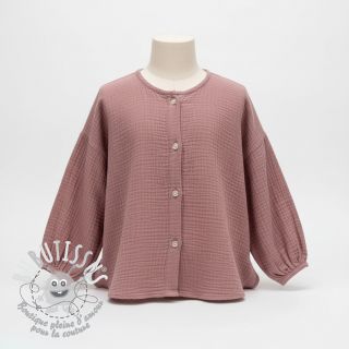 Tissu double gaze/mousseline light lilac ORGANIC