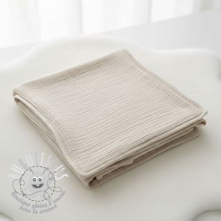 Tissu double gaze/mousseline light sand ORGANIC