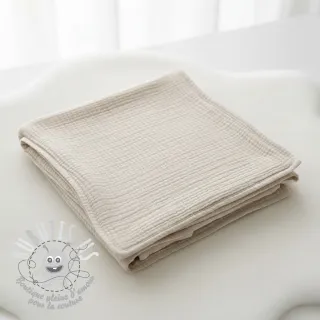 Tissu double gaze/mousseline light sand ORGANIC