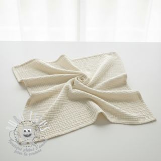 Tissu double gaze/mousseline butter ORGANIC